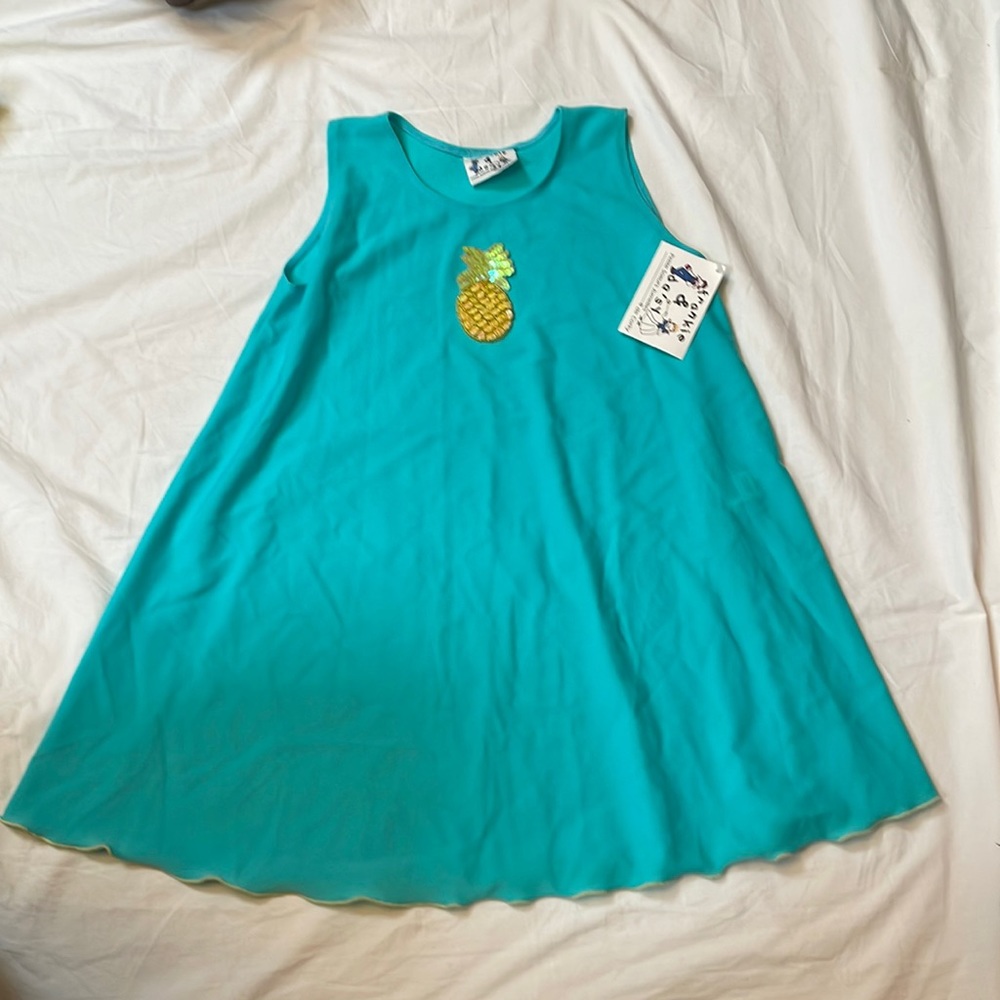 NWT girls Frankie and Daisy blue pineapple dress